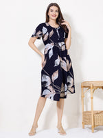 Load image into Gallery viewer, Women Floral Print Maternity dress with Feeding