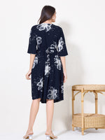 Load image into Gallery viewer, Women Floral Print Maternity dress with Feeding