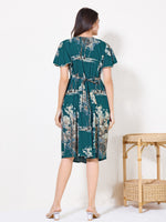 Load image into Gallery viewer, Women Sceneic Tree Print Maternity Dress with Feeding