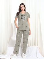 Load image into Gallery viewer, Women Printed Green Hosiery night suits