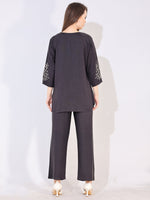 Load image into Gallery viewer, Women Solid Embroidered Stylish Co-ord Set