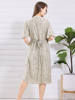 Load image into Gallery viewer, Arela Cream Printed Maternity Nightdress