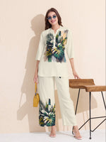 Load image into Gallery viewer, Arela Womens Green Tropical Print Co-ord Set