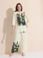 Load image into Gallery viewer, Arela Womens Green Tropical Print Co-ord Set