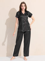 Load image into Gallery viewer, Women's Satin Shirt Collar Lounge Set
