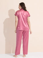 Load image into Gallery viewer, Women's Satin Shirt Collar Lounge Set