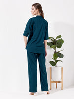 Load image into Gallery viewer, Women's Navy Blue Sofiya Linen Co-ord set