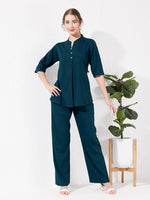 Load image into Gallery viewer, Women's Navy Blue Sofiya Linen Co-ord set