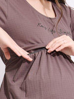 Load image into Gallery viewer, Arela Grey Maternity Nightdress