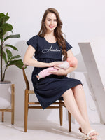 Load image into Gallery viewer, Arela Blue Maternity Nightdress