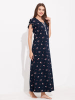Load image into Gallery viewer, Arela Printed Comfartable Hosiery Nightdress