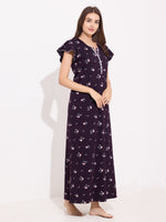 Load image into Gallery viewer, Arela Printed Comfartable Hosiery Nightdress
