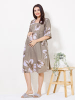 Load image into Gallery viewer, Women Tropical Leaf Print Maternity Dress with Feeding
