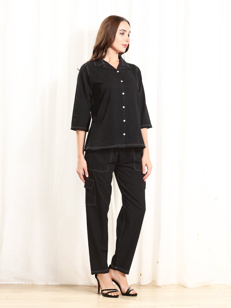 Denim Black Women Co-ord set