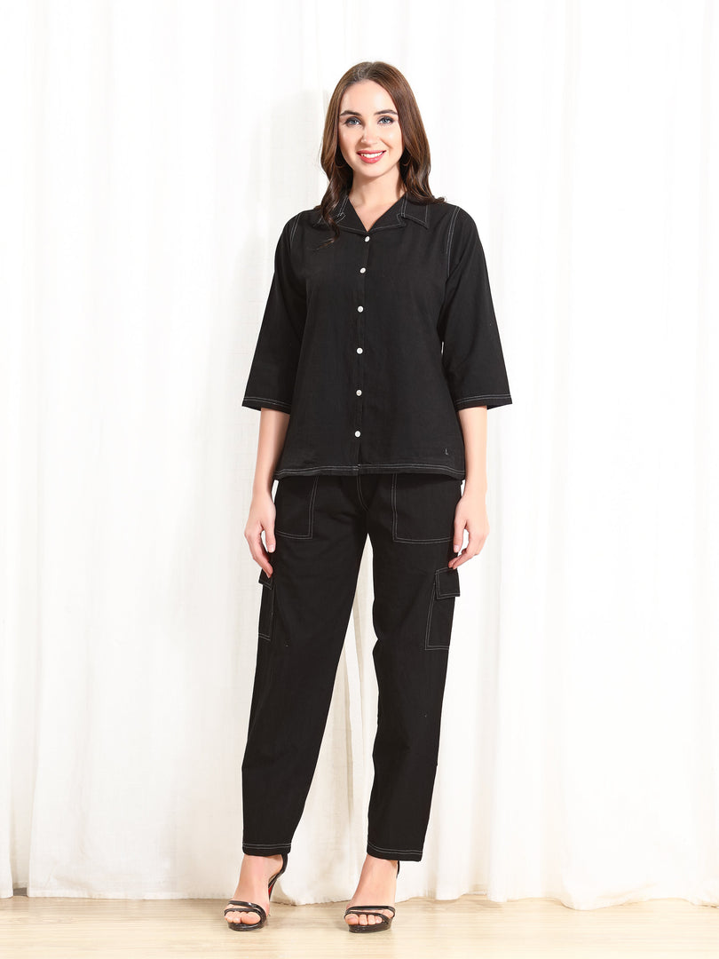 Denim Black Women Co-ord set