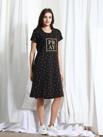 Load image into Gallery viewer, Arela Printed Women Hosiery Nightdress
