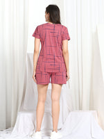 Load image into Gallery viewer, WOMEN Pink Hosiery SHIRT SHORT PANT NIGHT SUIT
