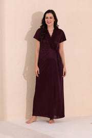 Arela Women Satin Baby Doll with Robe Coco