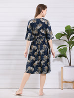 Load image into Gallery viewer, Arela Green Floral Maternity Nightdress
