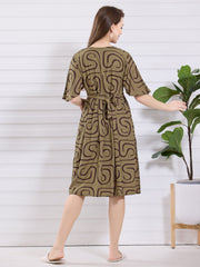 Arela Mustard Maternity Nightdress