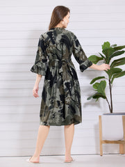 Arela Multi Color Printed Maternity Nightdress