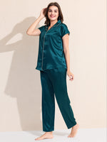 Load image into Gallery viewer, Women&#39;s Satin Shirt Collar Lounge Set
