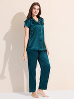 Load image into Gallery viewer, Women&#39;s Satin Shirt Collar Lounge Set
