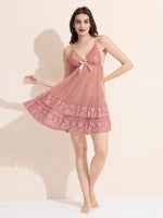 Load image into Gallery viewer, Women&#39;s Pitch Sheer Lace Babydoll
