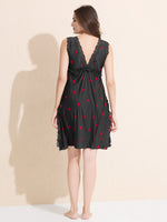 Load image into Gallery viewer, Women&#39;s Haart Print Baby Doll with Lace Details
