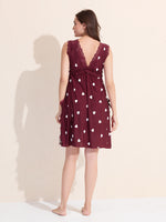 Load image into Gallery viewer, Women&#39;s Haart Print Baby Doll with Lace Details
