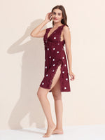 Load image into Gallery viewer, Women&#39;s Haart Print Baby Doll with Lace Details
