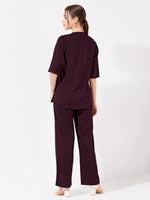 Load image into Gallery viewer, Women's Burgundy Sofiya Linen Co-ord set