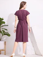 Load image into Gallery viewer, Arela Purple Maternity Nightdress
