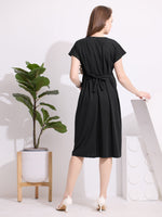 Load image into Gallery viewer, Arela Black Maternity Nightdress
