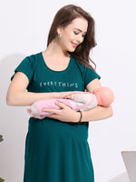 Load image into Gallery viewer, Arela Green Maternity Nightdress
