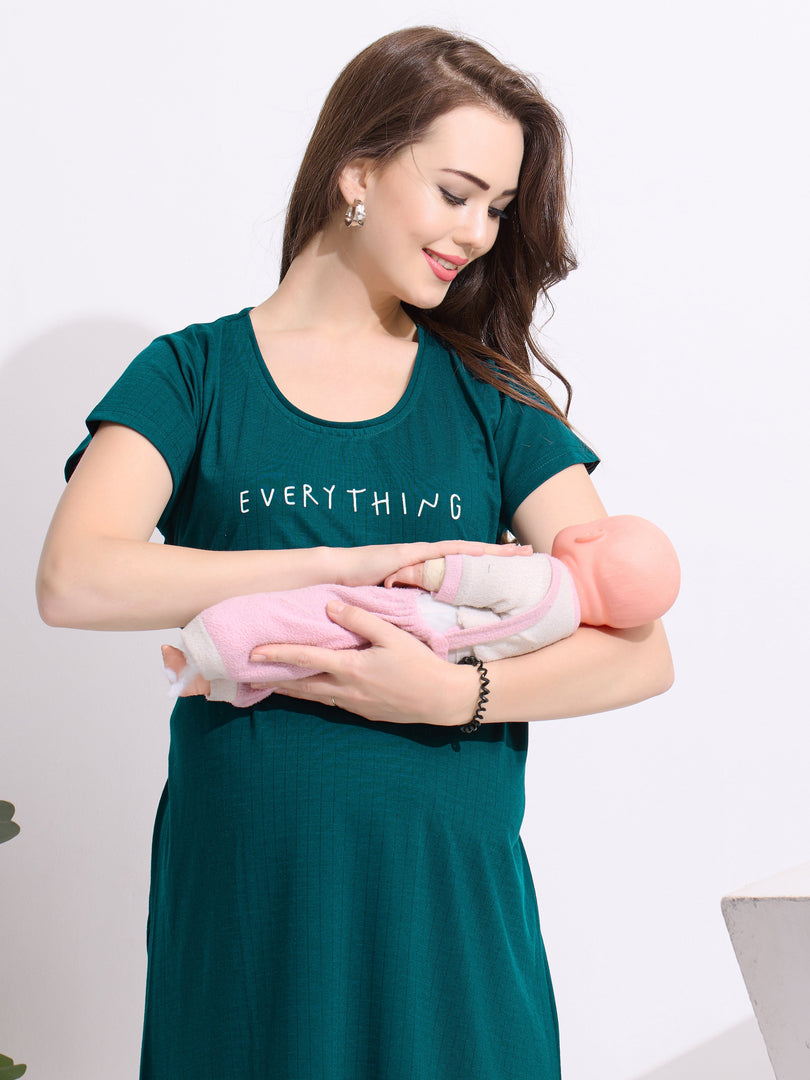 Arela Green Maternity Nightdress