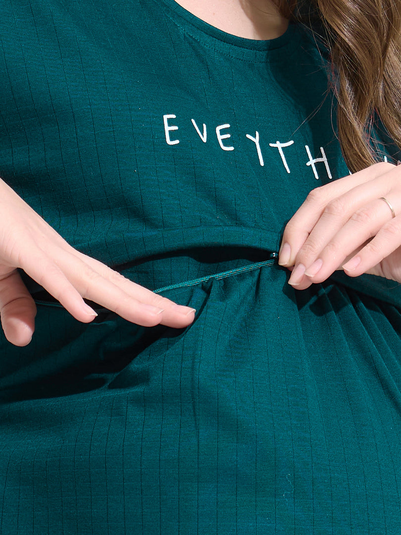 Arela Green Maternity Nightdress