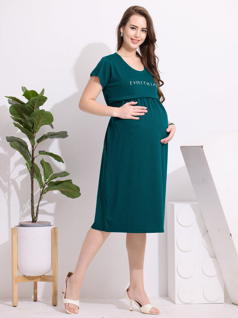 Arela Green Maternity Nightdress