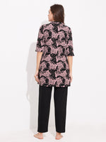 Load image into Gallery viewer, WOMEN Purple Top And Trouser Hosiery Night Suit
