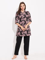 Load image into Gallery viewer, WOMEN Purple Top And Trouser Hosiery Night Suit
