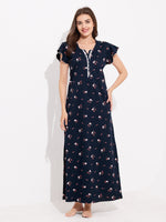 Load image into Gallery viewer, Arela Printed Comfartable Hosiery Nightdress
