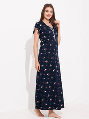 Arela Printed Comfartable Hosiery Nightdress