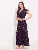 Load image into Gallery viewer, Arela Printed Comfartable Hosiery Nightdress
