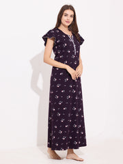 Arela Printed Comfartable Hosiery Nightdress